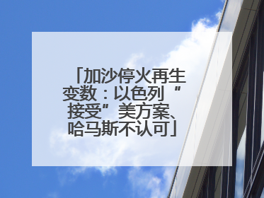 加沙停火再生变数：以色列“接受”美方案、哈马斯不认可