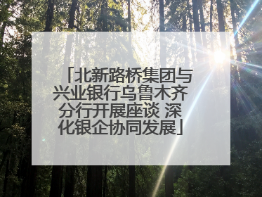 北新路桥集团与兴业银行乌鲁木齐分行开展座谈 深化银企协同发展