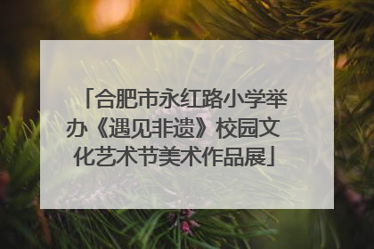 合肥市永红路小学举办《遇见非遗》校园文化艺术节美术作品展