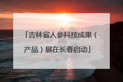吉林省人参科技成果（产品）展在长春启动