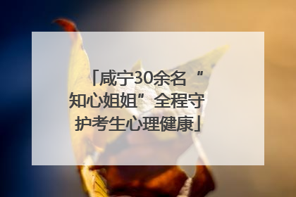 咸宁30余名“知心姐姐”全程守护考生心理健康
