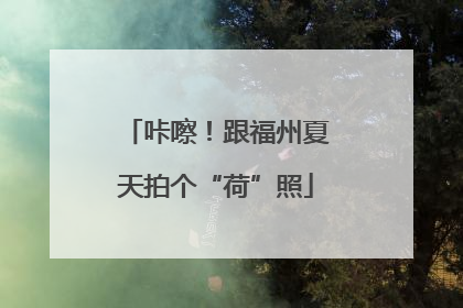 咔嚓！跟福州夏天拍个“荷”照