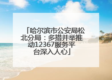 哈尔滨市公安局松北分局：多措并举推动12367服务平台深入人心
