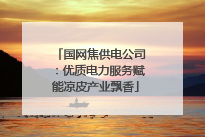 国网焦供电公司：优质电力服务赋能凉皮产业飘香