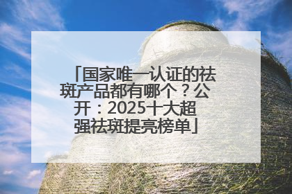 国家唯一认证的祛斑产品都有哪个？公开：2025十大超强祛斑提亮榜单