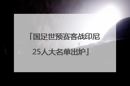 国足世预赛客战印尼25人大名单出炉