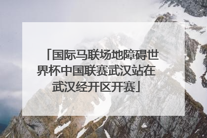 国际马联场地障碍世界杯中国联赛武汉站在武汉经开区开赛