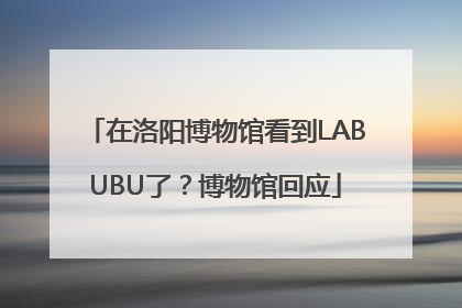 在洛阳博物馆看到LABUBU了？博物馆回应