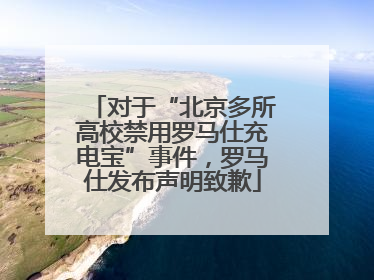 对于“北京多所高校禁用罗马仕充电宝”事件，罗马仕发布声明致歉