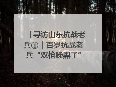 寻访山东抗战老兵①｜百岁抗战老兵“双枪滕黑子”：被粟裕称赞的“孤胆英雄”