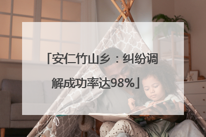 安仁竹山乡：纠纷调解成功率达98%