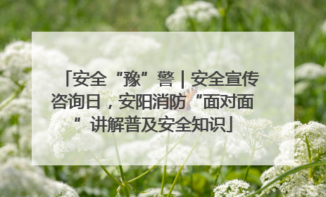 安全“豫”警|安全宣传咨询日,安阳消防“面对面”讲解普及安全知识