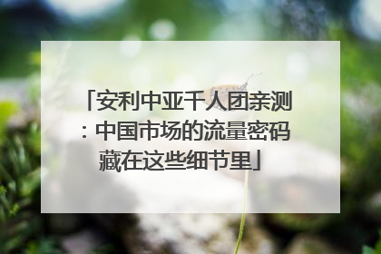 安利中亚千人团亲测：中国市场的流量密码 藏在这些细节里