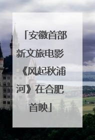 安徽首部新文旅电影《风起秋浦河》在合肥首映