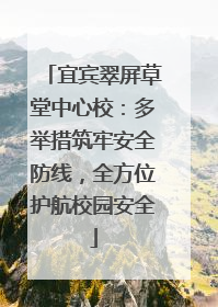 宜宾翠屏草堂中心校：多举措筑牢安全防线，全方位护航校园安全
