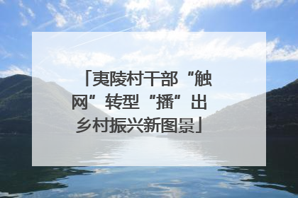 夷陵村干部“触网”转型“播”出乡村振兴新图景