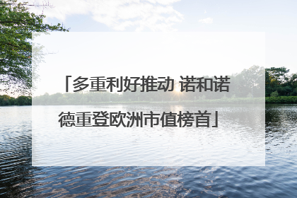 多重利好推动 诺和诺德重登欧洲市值榜首