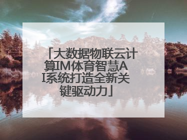 大数据物联云计算IM体育智慧AI系统打造全新关键驱动力