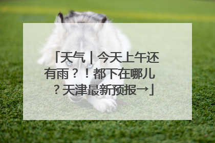 天气｜今天上午还有雨？！都下在哪儿？天津最新预报→