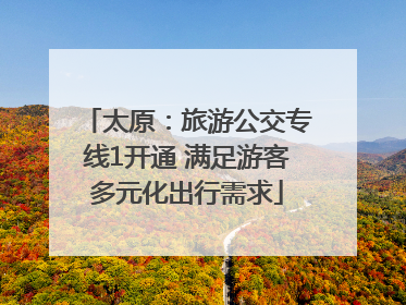 太原：旅游公交专线1开通 满足游客多元化出行需求