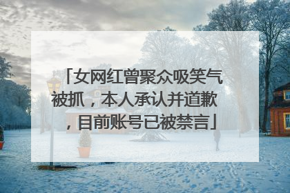 女网红曾聚众吸笑气被抓，本人承认并道歉，目前账号已被禁言