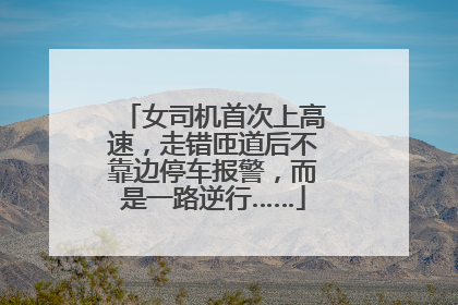 女司机首次上高速，走错匝道后不靠边停车报警，而是一路逆行……