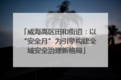 威海高区田和街道：以“安全月”为引擎构建全域安全治理新格局