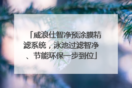威浪仕智净预涂膜精滤系统，泳池过滤智净、节能环保一步到位