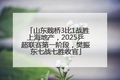 山东魏桥3比1战胜上海地产，2025乒超联赛第一阶段，樊振东七战七胜收官