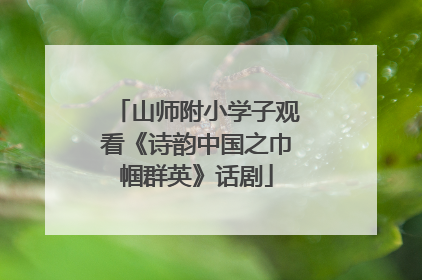 山师附小学子观看《诗韵中国之巾帼群英》话剧