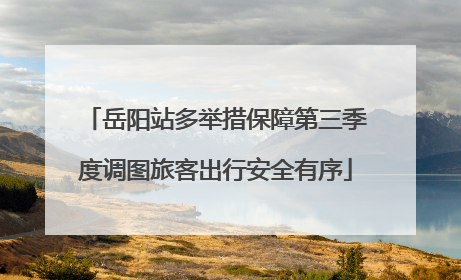 岳阳站多举措保障第三季度调图旅客出行安全有序