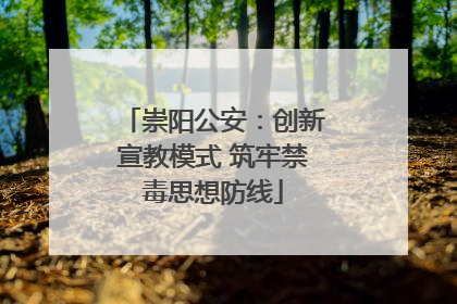 崇阳公安：创新宣教模式 筑牢禁毒思想防线