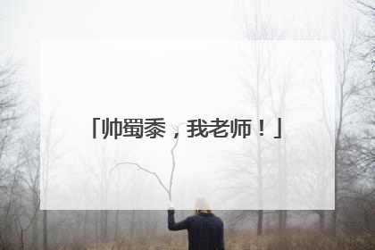 帅蜀黍，我老师！