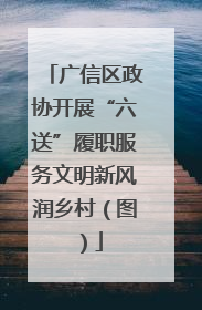 广信区政协开展“六送”履职服务文明新风润乡村（图）