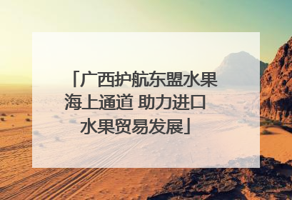 广西护航东盟水果海上通道 助力进口水果贸易发展
