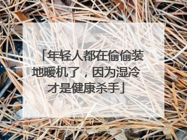 年轻人都在偷偷装地暖机了，因为湿冷才是健康杀手