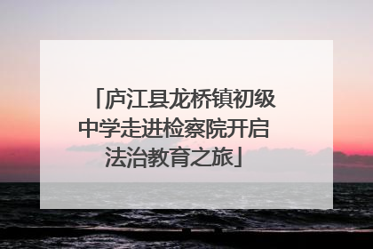 庐江县龙桥镇初级中学走进检察院开启法治教育之旅
