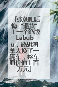 张朝阳后悔“退货”！一个绝版Labubu，被胡润拿去换了一辆车，整车原价值上百万元