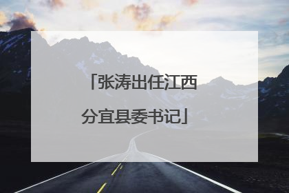 张涛出任江西分宜县委书记