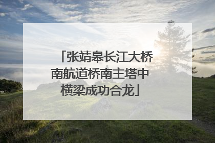 张靖皋长江大桥南航道桥南主塔中横梁成功合龙