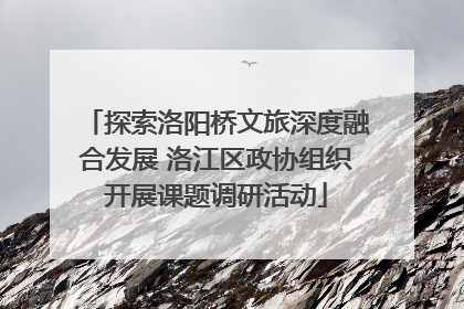 探索洛阳桥文旅深度融合发展 洛江区政协组织开展课题调研活动