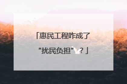 惠民工程咋成了“扰民负担”？