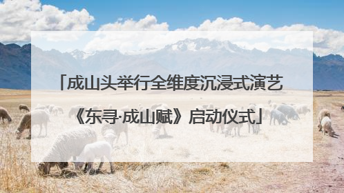 成山头举行全维度沉浸式演艺《东寻·成山赋》启动仪式