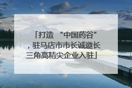 打造 “中国药谷”，驻马店市市长诚邀长三角高精尖企业入驻