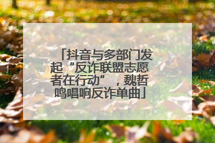 抖音与多部门发起“反诈联盟志愿者在行动”，魏哲鸣唱响反诈单曲