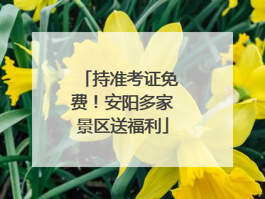 持准考证免费！安阳多家景区送福利