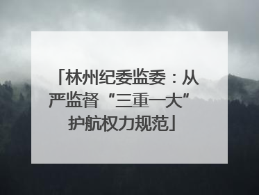 林州纪委监委：从严监督“三重一大” 护航权力规范