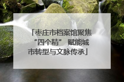 枣庄市档案馆聚焦“四个精” 赋能城市转型与文脉传承