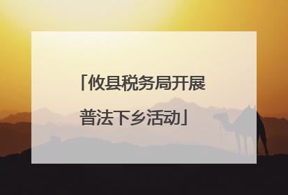 攸县税务局开展普法下乡活动
