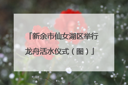 新余市仙女湖区举行龙舟活水仪式（图）